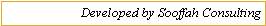 Text Box:           Developed by Sooffah Consulting